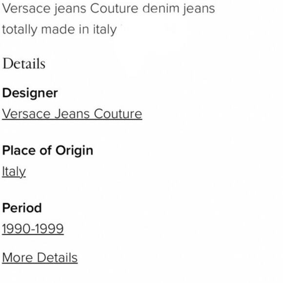 Versace jeans vintage Couture denim jeans Sz 32 - Picture 13 of 14